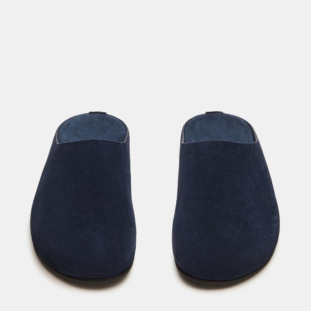 NEW Steve Madden Womens sz 7 Navy Suede mule shoes clog $119 msrp - Picture 3 of 6